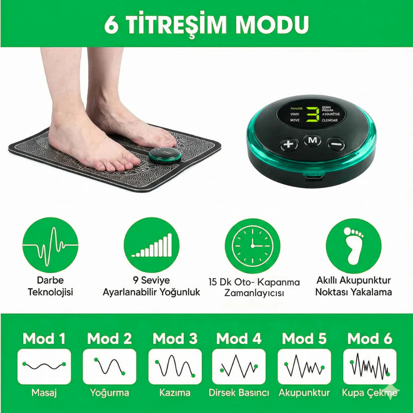 Ayak Ağrılarını Hafifleten - EMS Ayak Masaj Matı